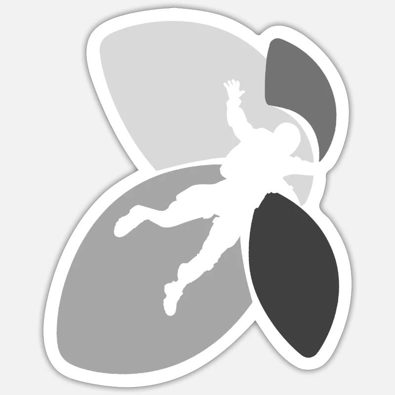 Skydive Base Jumping Freefall Sticker size S (10 x 10 cm)