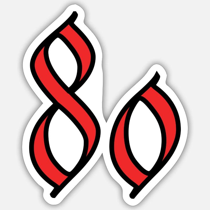 80 - Sticker size S (10 x 10 cm) - white matte