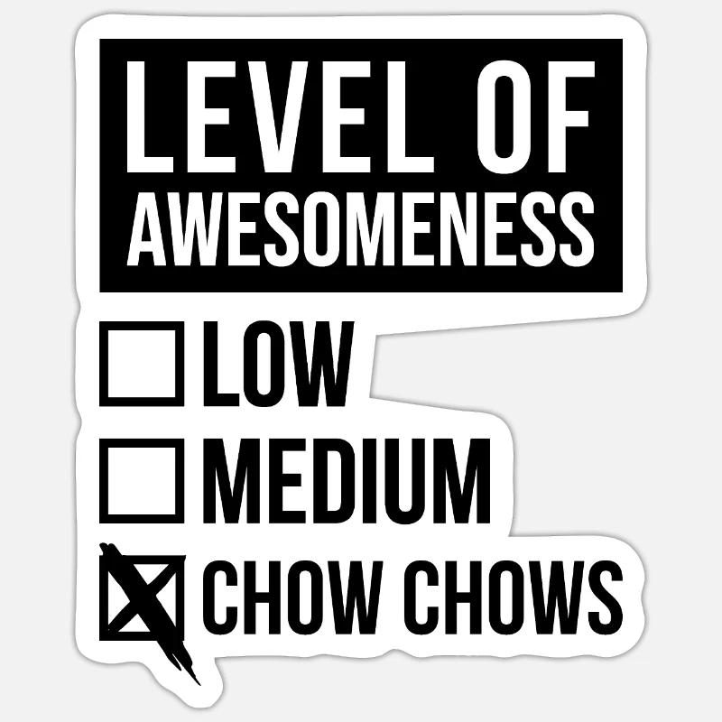 Chow Chow - Sticker Größe S (10 x 10 cm) - Mattweiß
