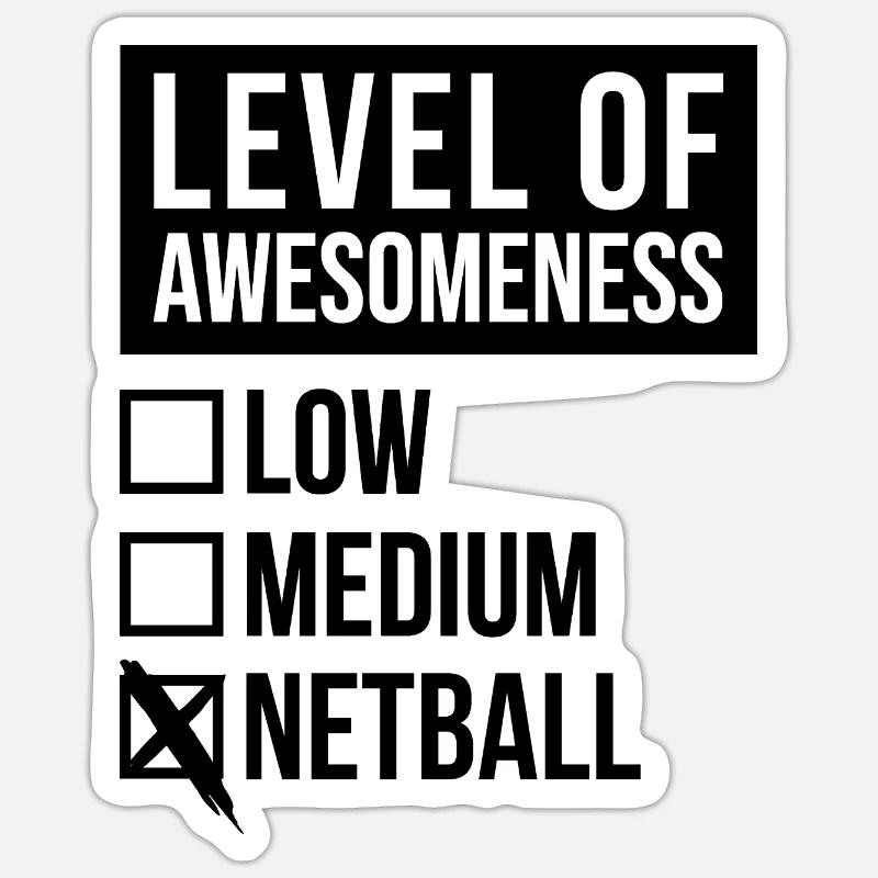 Netball - Sticker taille S (10 x 10 cm) - blanc mat
