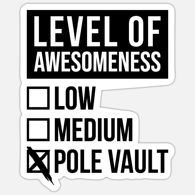 Pole Vault - Sticker size S (10 x 10 cm) - white matte