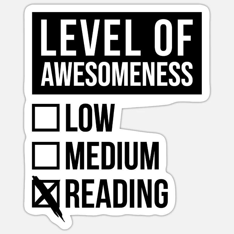 lecture - Sticker taille S (10 x 10 cm) - blanc mat