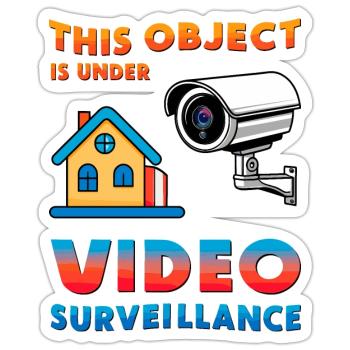 Object monitoring - Sticker size S (10 x 10 cm) - white matte - Front