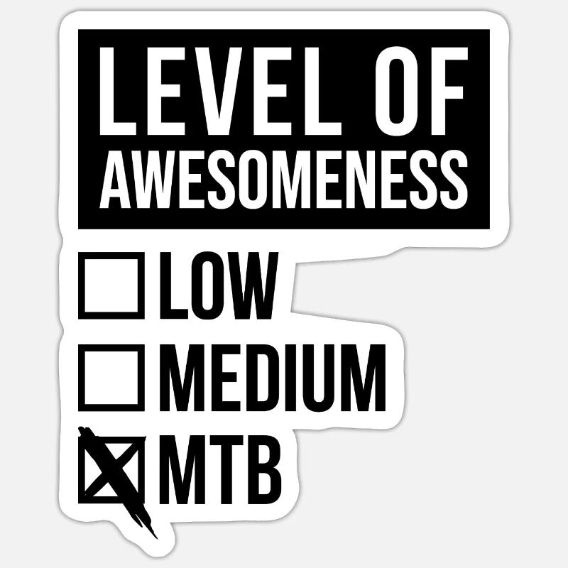 VTT - Sticker taille S (10 x 10 cm) - blanc mat