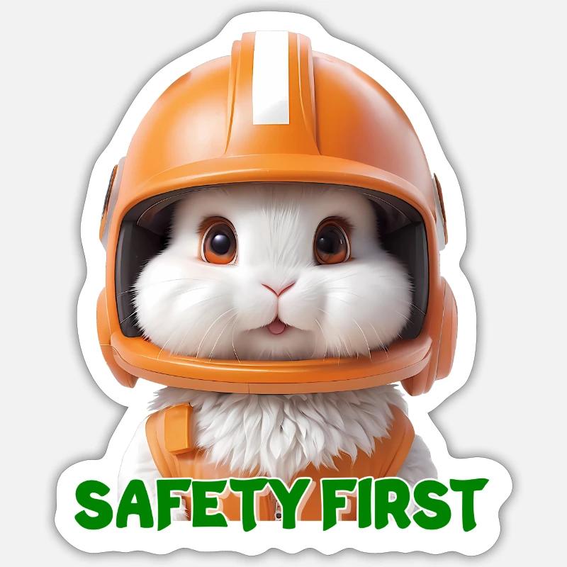 Rabbit - Sticker size S (10 x 10 cm) - white matte