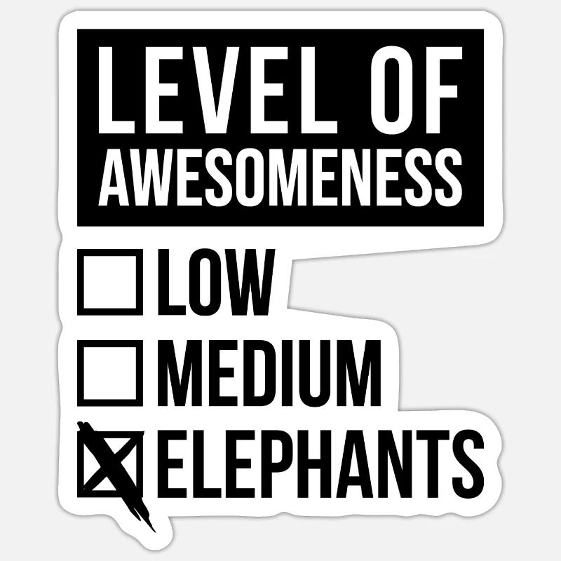 Elefant Sticker Größe S (10 x 10 cm)