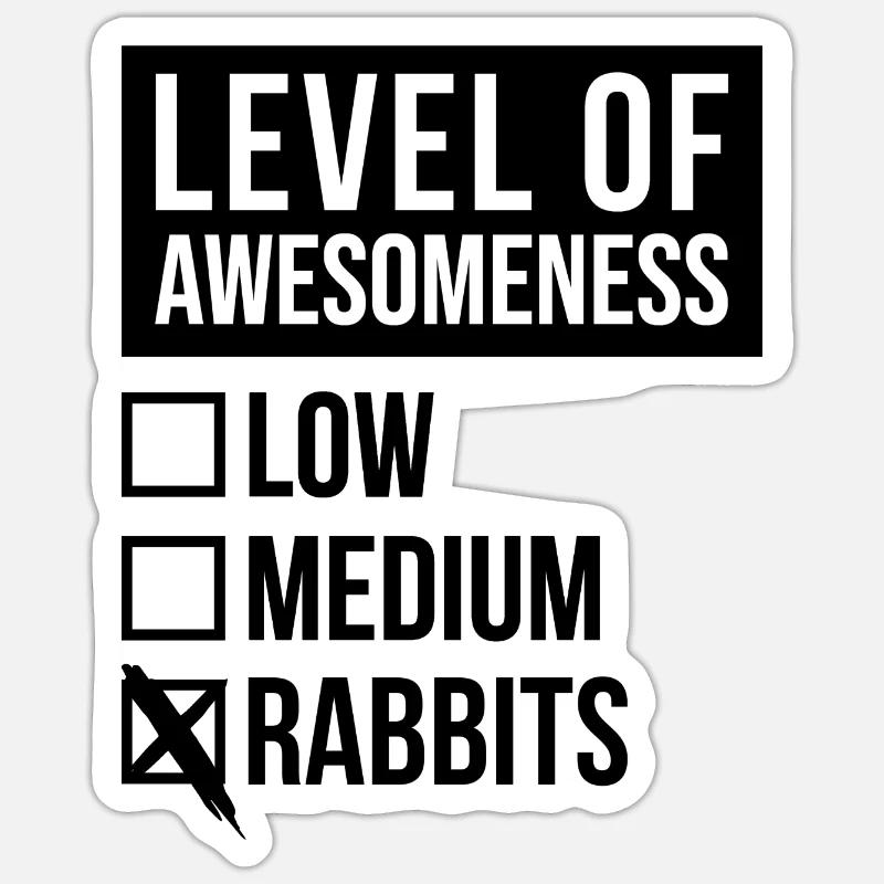 lapin - Sticker taille S (10 x 10 cm) - blanc mat