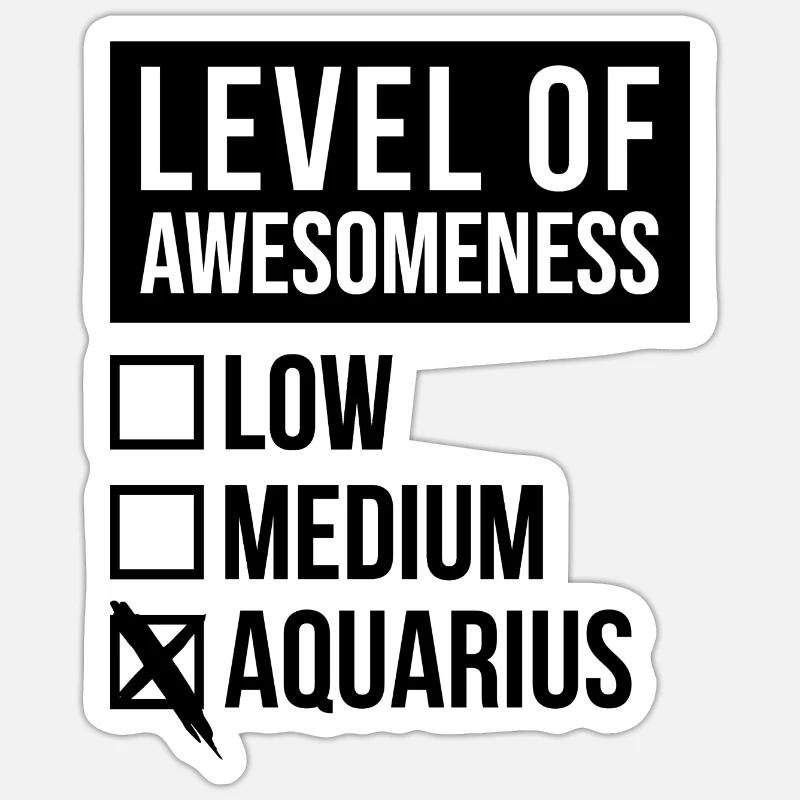 Wassermann - Sticker Größe S (10 x 10 cm) - Mattweiß