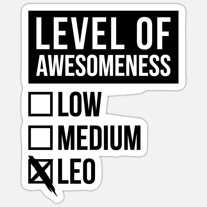 Löwe - Sticker Größe S (10 x 10 cm) - Mattweiß