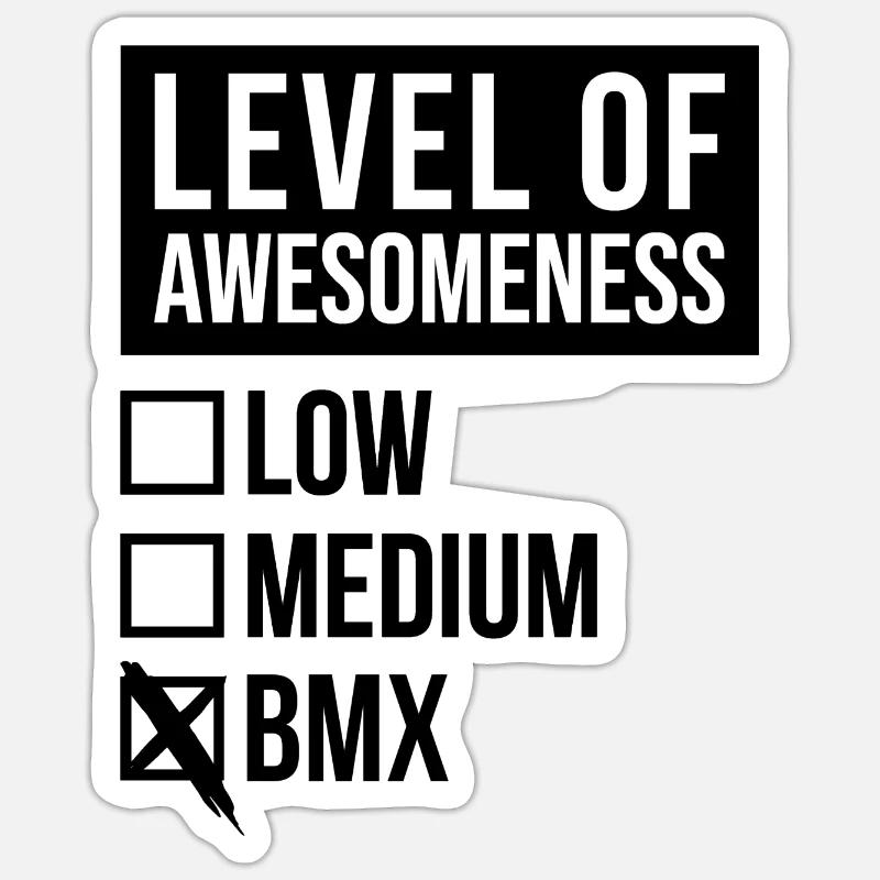 BMX - Sticker Größe S (10 x 10 cm) - Mattweiß