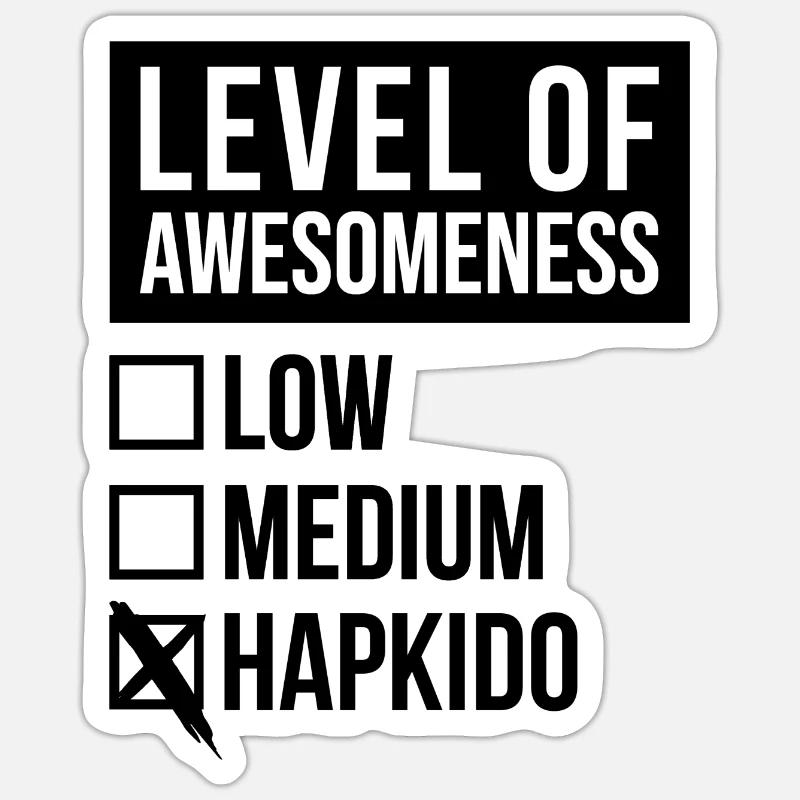 hapkido - Sticker Größe S (10 x 10 cm) - Mattweiß