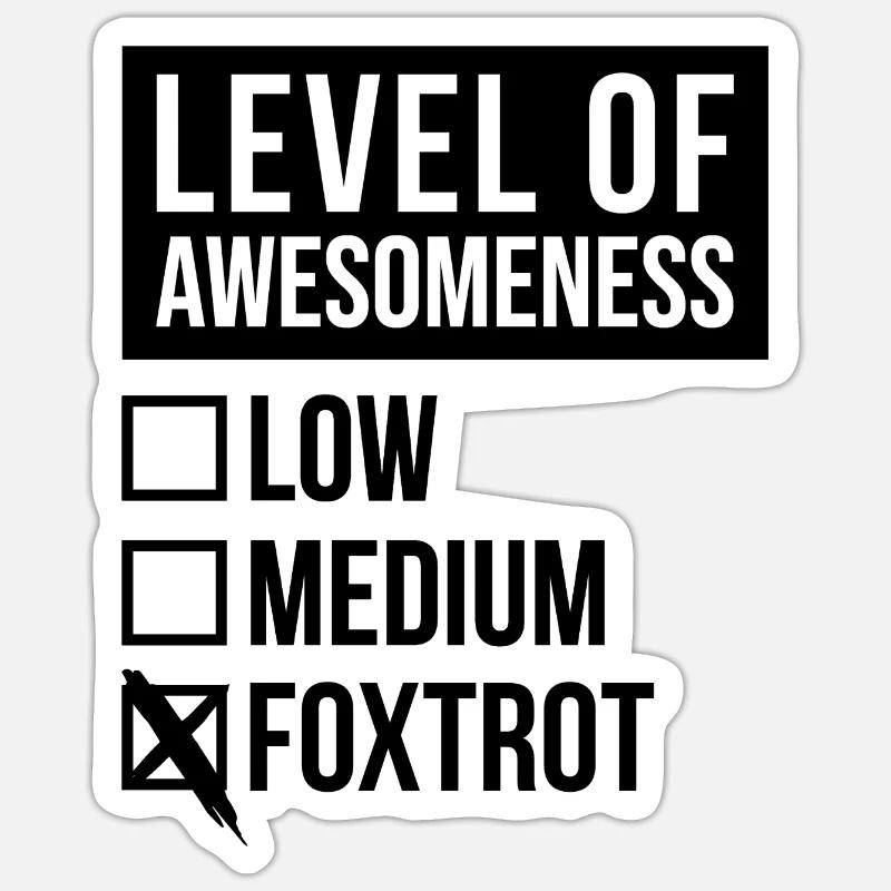 Fox-trot Sticker taille S (10 x 10 cm)