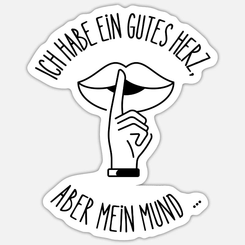 Ich habe ein gutes Herz Sticker Größe S (10 x 10 cm)