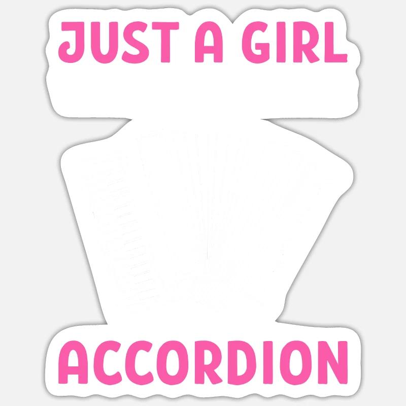 accordéon - Sticker taille S (10 x 10 cm) - blanc mat