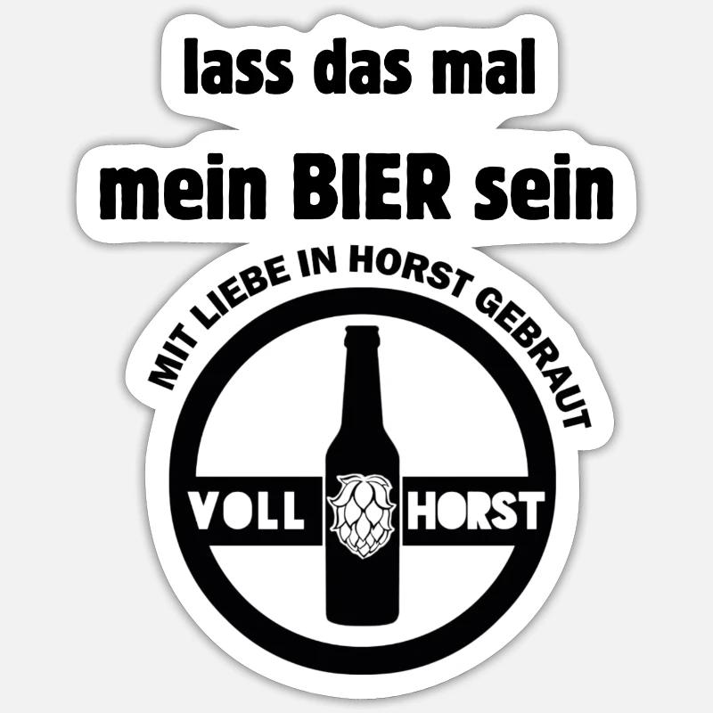 mein bier - Sticker Größe S (10 x 10 cm) - Mattweiß