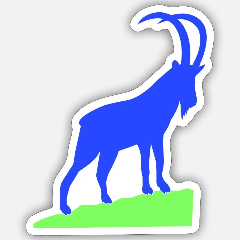 Capricorne - Sticker taille S (10 x 10 cm) - blanc mat