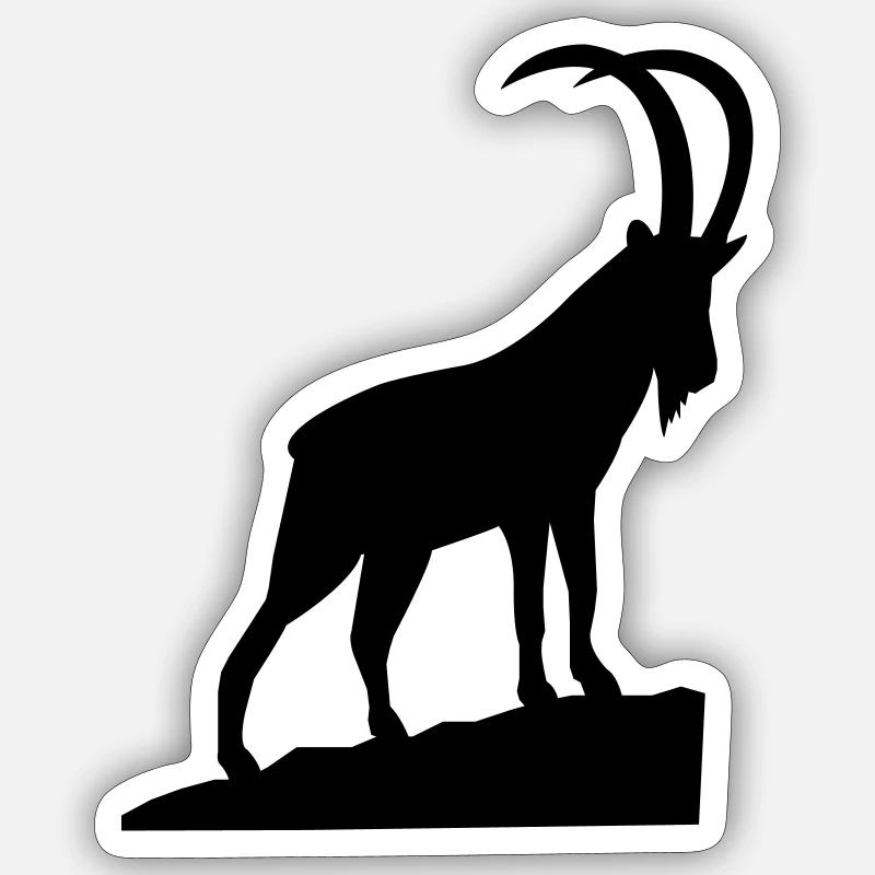 steinbock Sticker Größe S (10 x 10 cm)