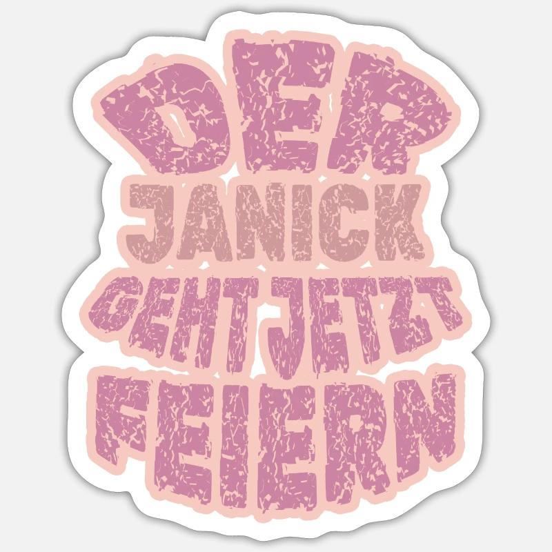 Janick Janick - Sticker size S (10 x 10 cm) - white matte
