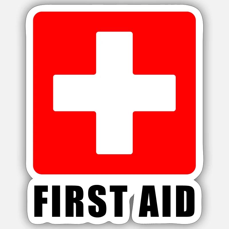 FIRST AID Sticker size S (10 x 10 cm)