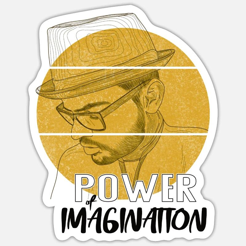 Power Imagination – Creative Statement Design - Sticker size S (10 x 10 cm) - white matte