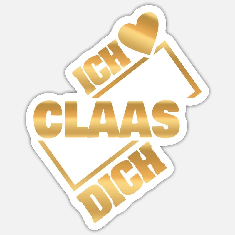 Claas - Sticker taille S (10 x 10 cm) - blanc mat