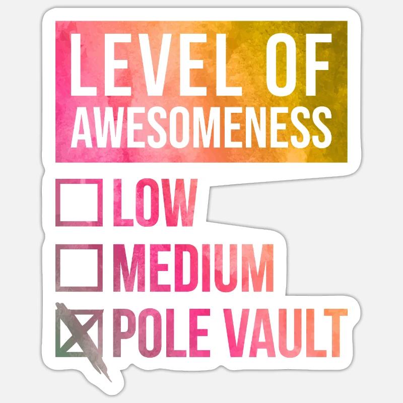Pole Vault - Sticker size S (10 x 10 cm) - white matte