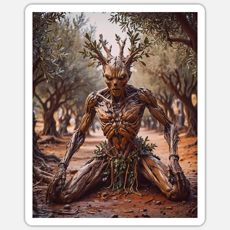 vegetables downfall Apocalypse Monster olive tree Sticker size S (10 x 10 cm)