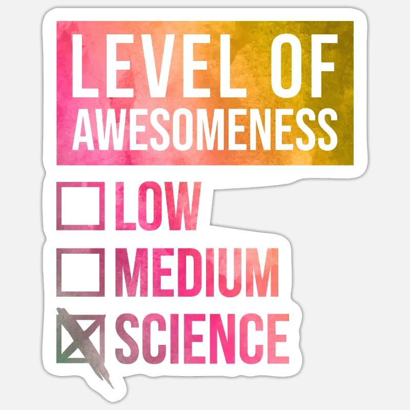 Science - Sticker size S (10 x 10 cm) - white matte