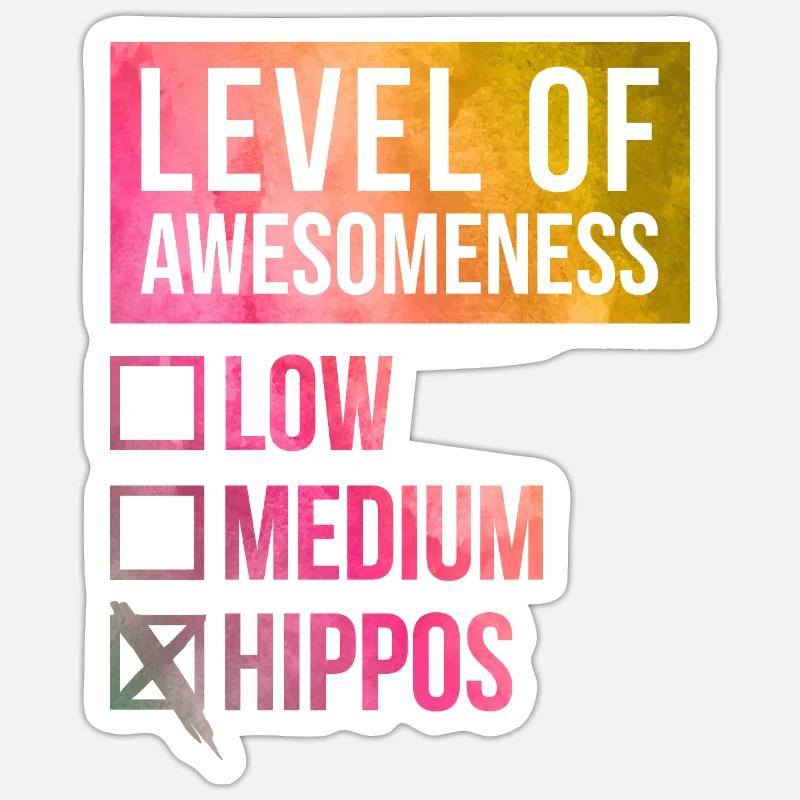 Hippo Sticker size S (10 x 10 cm)