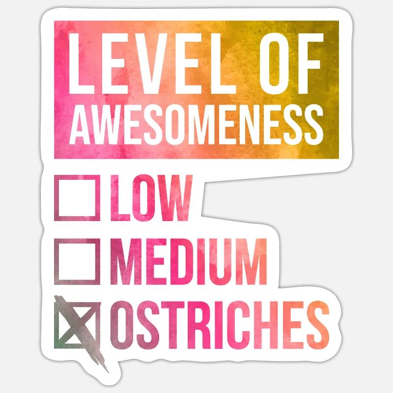 Ostrich - Sticker size S (10 x 10 cm) - white matte