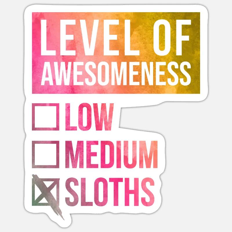 Sloth - Sticker size S (10 x 10 cm) - white matte