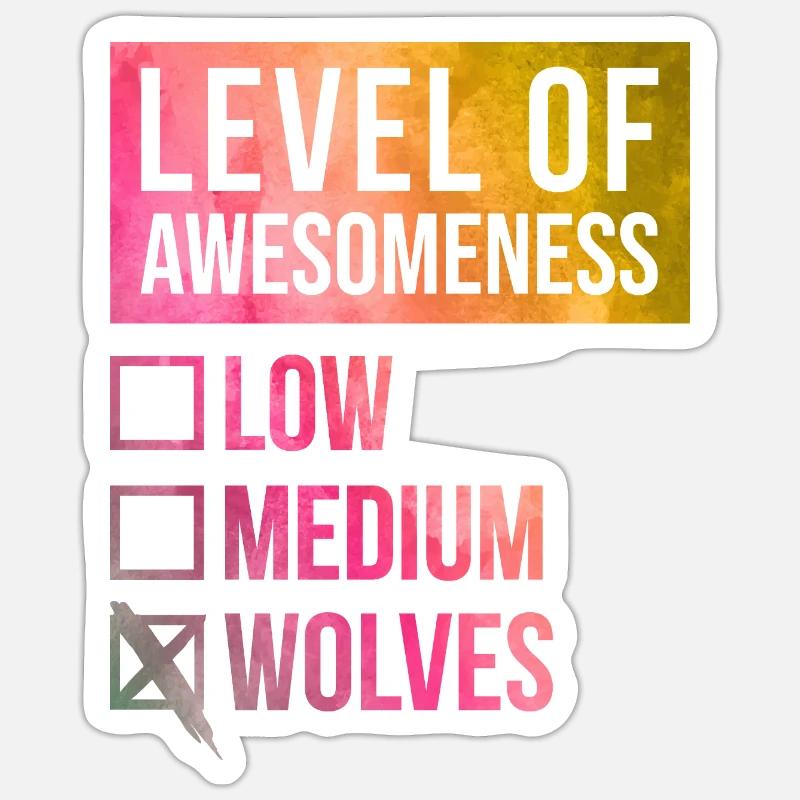 loup - Sticker taille S (10 x 10 cm) - blanc mat
