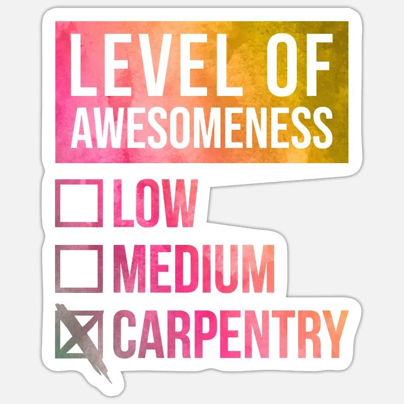 Carpenter - Sticker size S (10 x 10 cm) - white matte