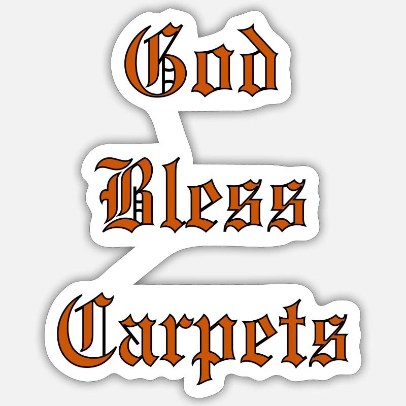 GodBlessCarpets - Sticker Größe S (10 x 10 cm) - Mattweiß