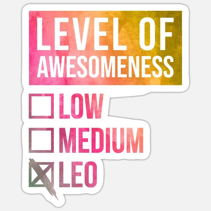 Löwe - Sticker Größe S (10 x 10 cm) - Mattweiß