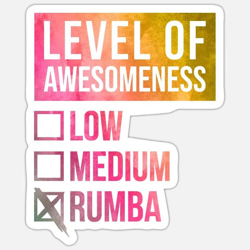 Rumba - Sticker size S (10 x 10 cm) - white matte