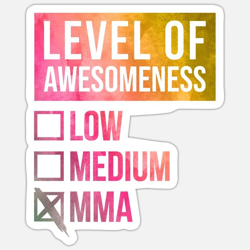 MMA - Sticker size S (10 x 10 cm) - white matte
