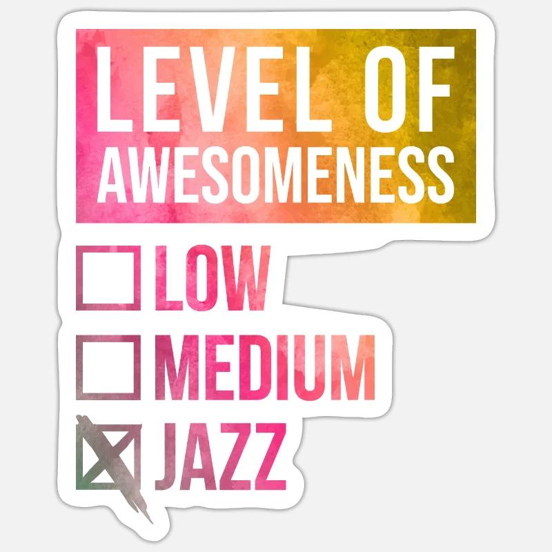 Jazz - Sticker size S (10 x 10 cm) - white matte