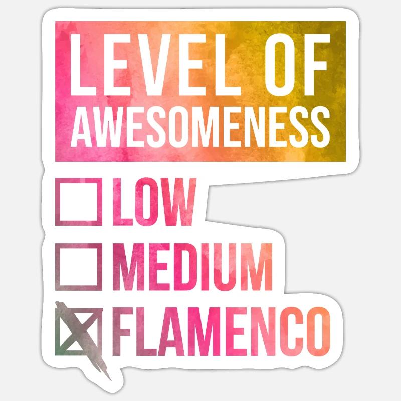 Flamenco - Sticker Größe S (10 x 10 cm) - Mattweiß