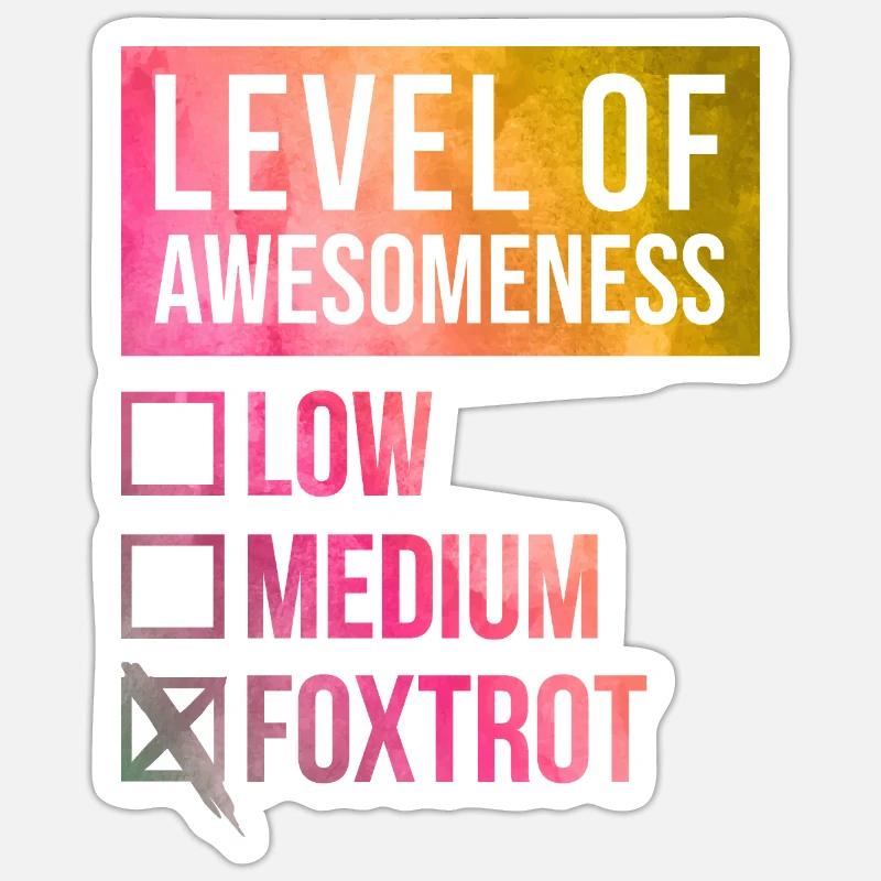 Foxtrot Sticker size S (10 x 10 cm)