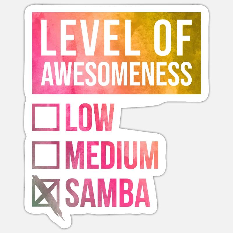 Samba - Sticker size S (10 x 10 cm) - white matte
