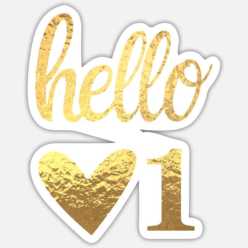 Hello 1 Sticker taille S (10 x 10 cm)