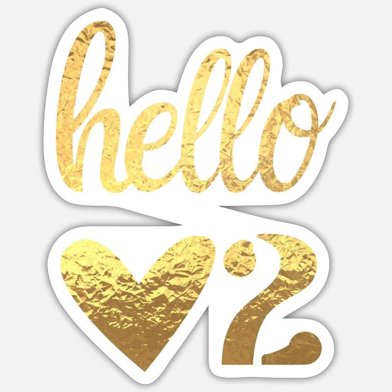 Hello 2 - Sticker size S (10 x 10 cm) - white matte