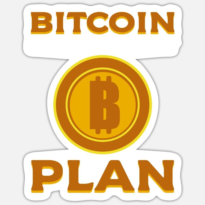 Le bitcoin - Sticker taille S (10 x 10 cm) - blanc mat