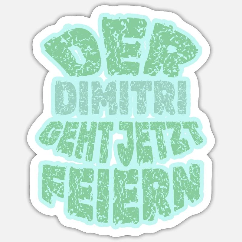 Cadeau pour Dimitri - Sticker taille S (10 x 10 cm) - blanc mat