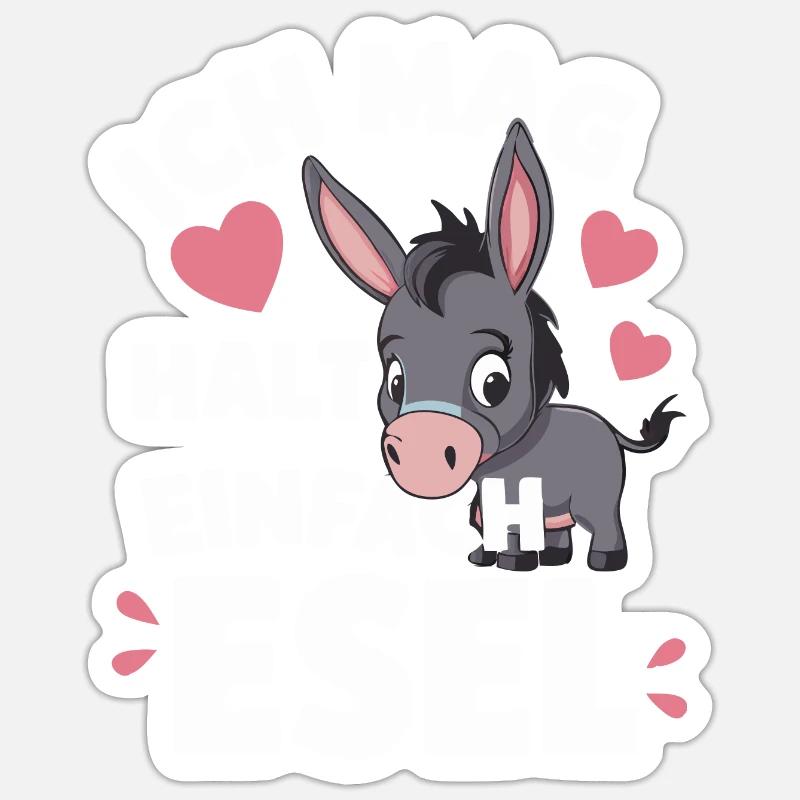 Esel Eselchen Maultier Muli Sticker Größe S (10 x 10 cm)