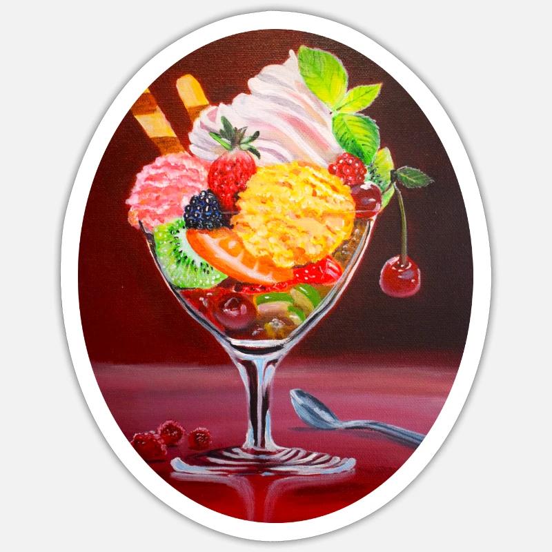 Früchte Eis Sticker Größe S (10 x 10 cm)