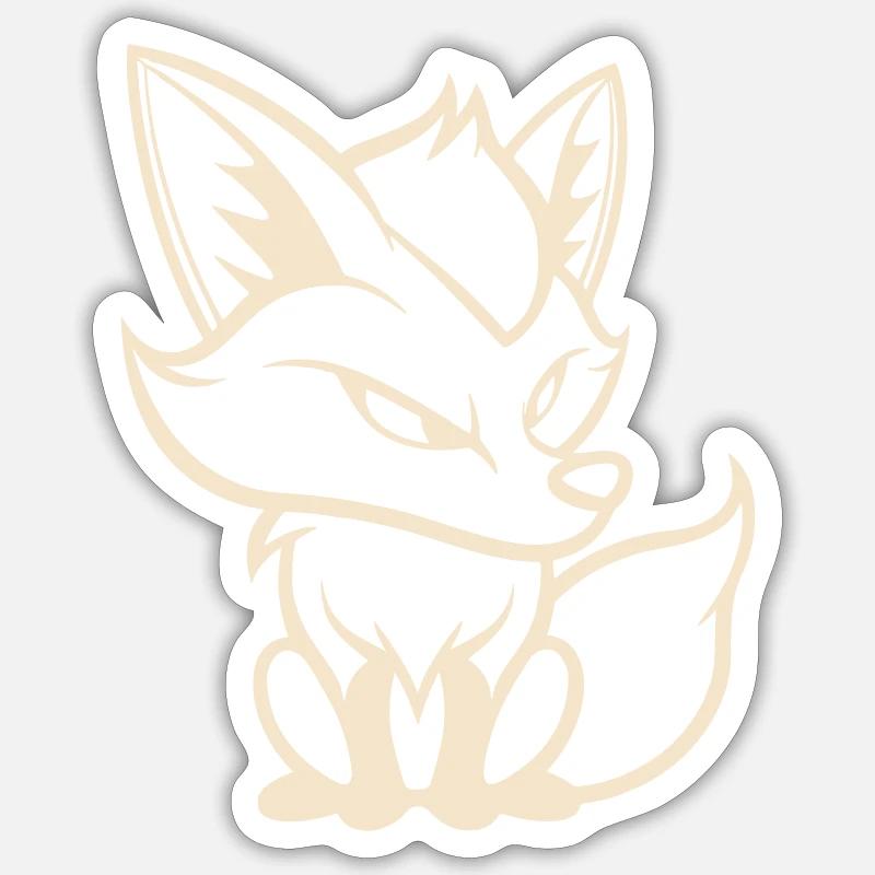 fuchs comic Sticker Größe S (10 x 10 cm)