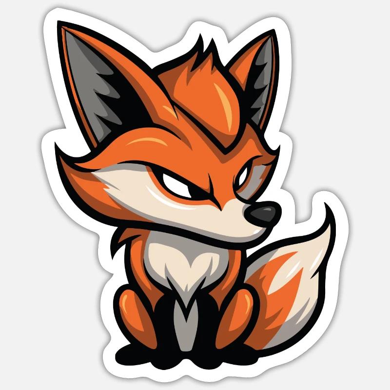 fuchs - Sticker Größe S (10 x 10 cm) - Mattweiß