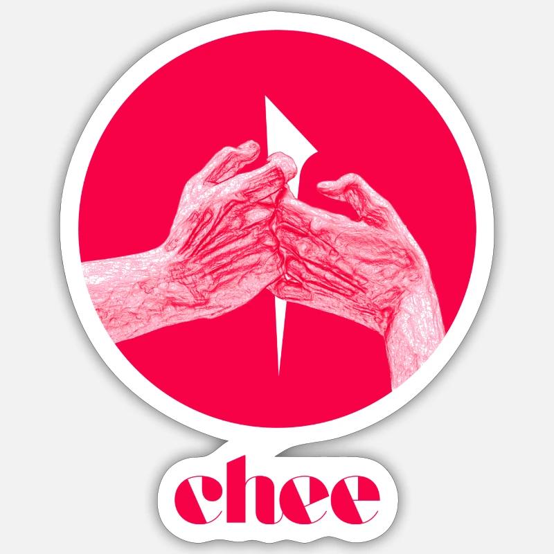 Chee - Sticker Größe S (10 x 10 cm) - Mattweiß